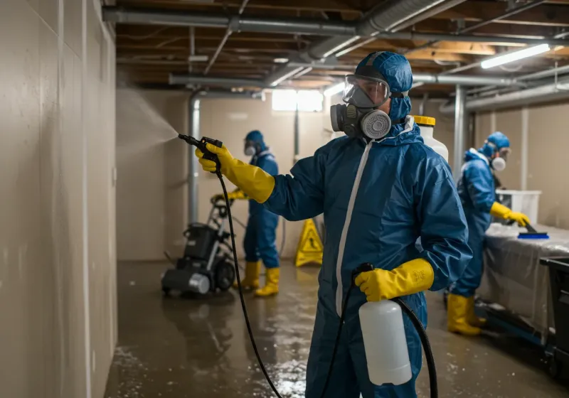 Basement Sanitization and Antimicrobial Treatment process in Lake Stevens, WA